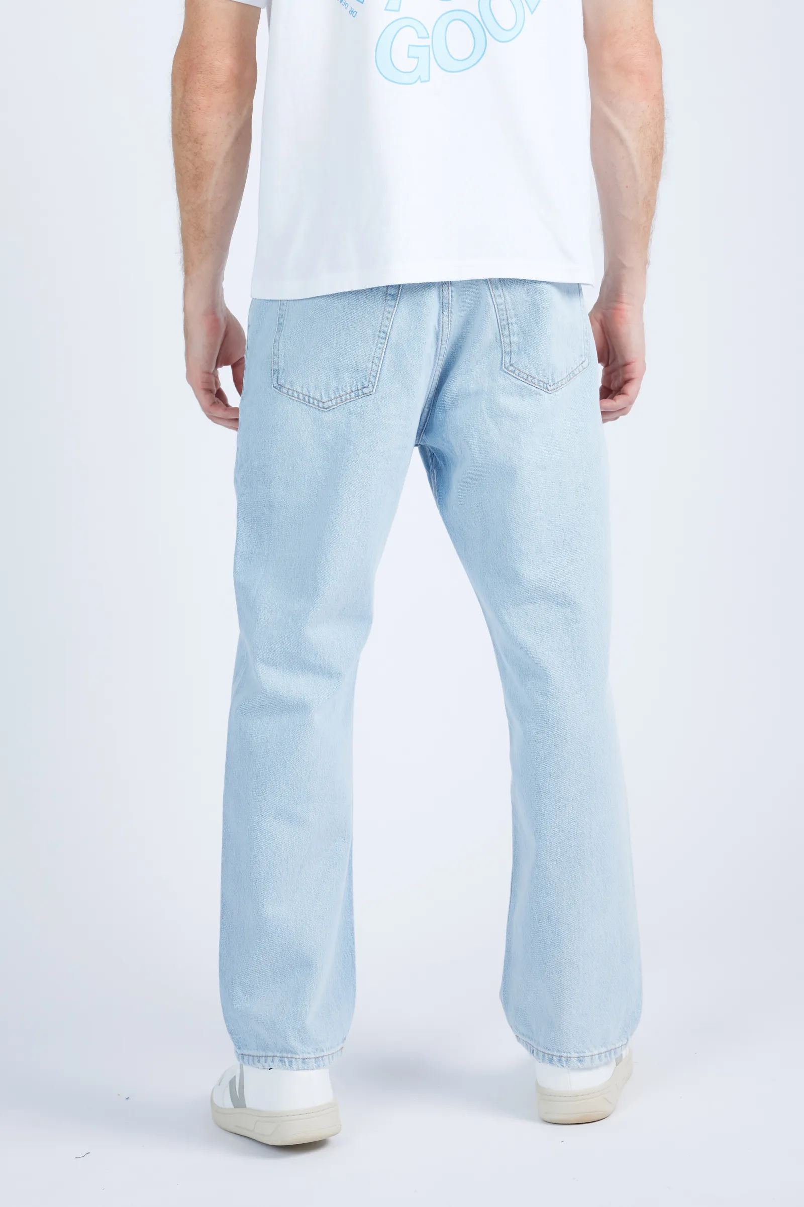 Dash Straight Jeans - Stream Light Worn